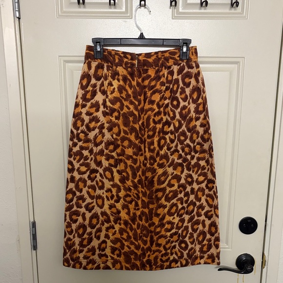 Kate Spade Brown Leopard A-Line Skirt - Picture 4 of 6